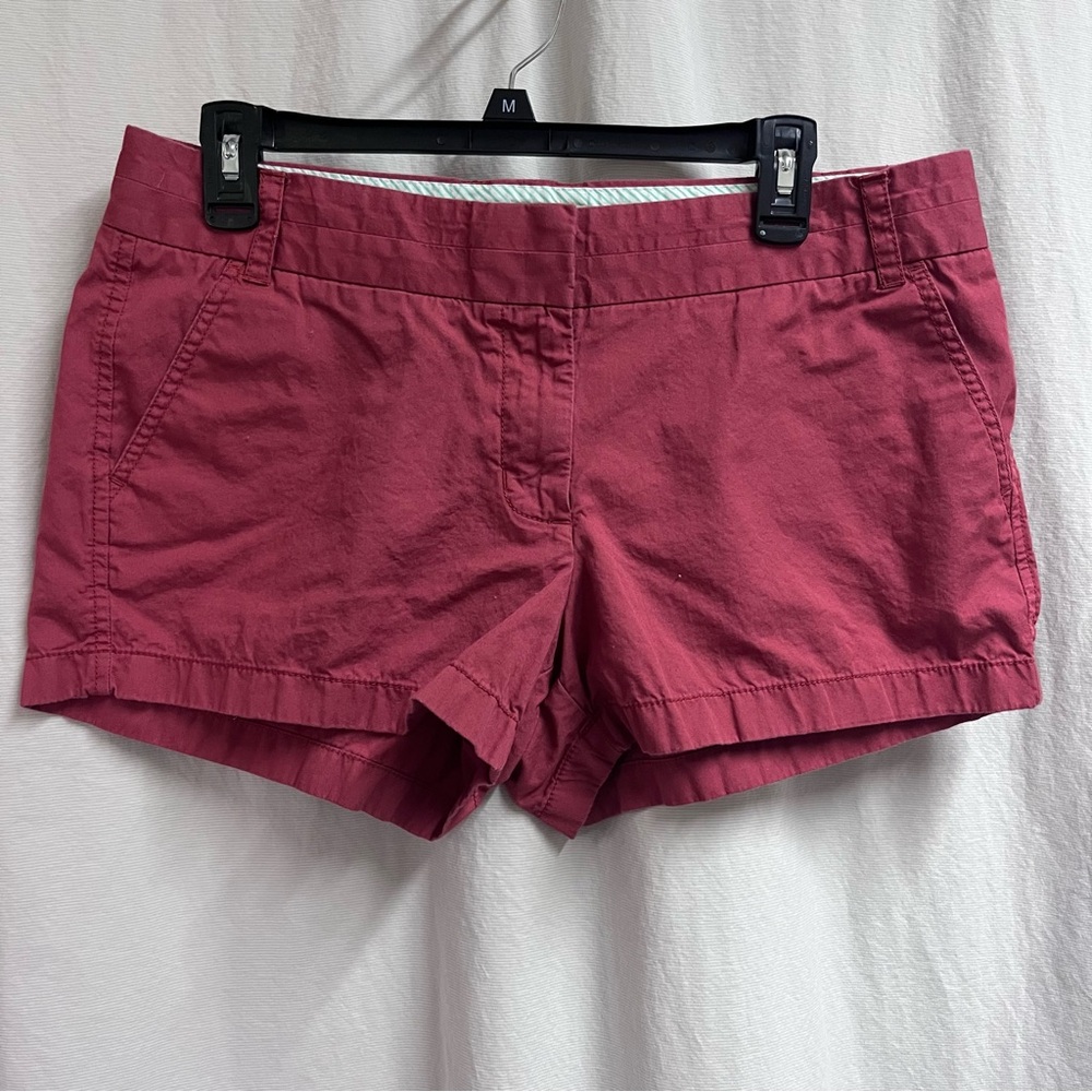 J. Crew Woman’s 10 Red Preppy Chino Broken-In 100% Cotton Shorts